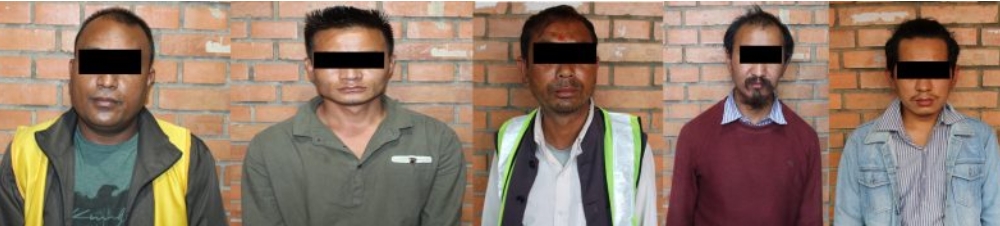 विमानस्थलबाट २ केजी ३३२ ग्राम सुनसहित ५ जना परे पक्राउ