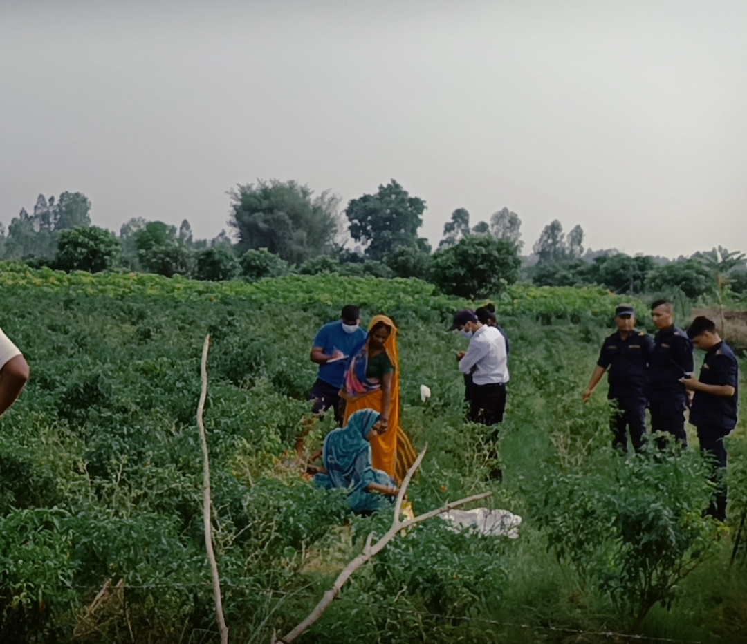 सिरहाको लहान नगपालिका ३ स्थित खेतमा एक महिला मृत फेला