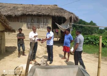 जसता वितरण अभियान अन्तर्गत लहान १९ नौडेगामा जारी