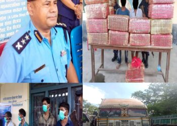 पर्सा प्रहरीद्वारा ठुलो मात्रामा गाँजा सहित ४ जना मानिस पक्राउ