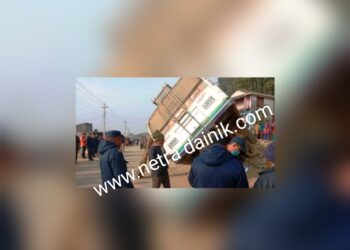 सिरहामा स्कुल बस दुर्घटना हुँदा ८ जना घाइते