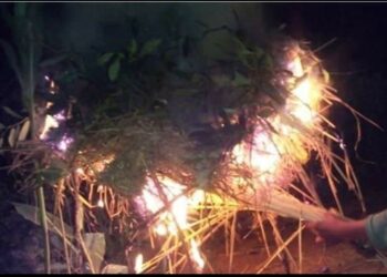 जुम्लामा साउने संक्रान्ति राँको बालेर लुतो फालियो