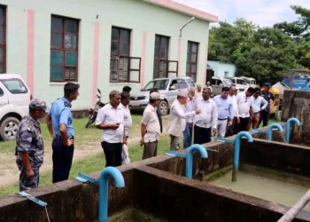 लुम्बिनी प्रदेश मन्त्रीद्वारा मर्चवार लिफ्ट सिँचाईको नहर अवलोकन