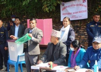 पाल्पाको अर्गलीमा बदर मत घटाउन नमुना मतदान