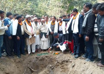 राजपुर नगरमा नगर प्रमुख द्ररा १५ शैया अस्पताल भवन शिलान्यास