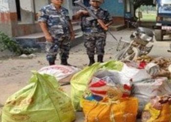 सशस्त्र प्रहरीको सक्रियता: मोटरसाइकल र लाखौँको भन्सार छली सामान बरामद