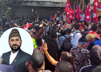 रास्वपाद्वारा काठमाडौँमा आक्रोशपूर्ण प्रदर्शन, सभापति रवि लामिछानेको रिहाइको मागमा ५१ नेता-कार्यकर्ता पक्राउ