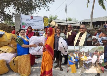 रोटरी क्लब अफ लहानद्वारा जाडोबाट बचाउन सिरक वितरण