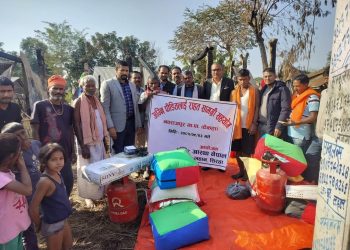 आगलागी पीडितलाई आस्था नेपालद्वारा ४० हजार बराबरको राहत सहयोग