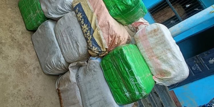 सिराहामा भारत तस्करीका लागि तयारी अवस्थामा राखिएको ७१६ किलो गाँजा बरामद