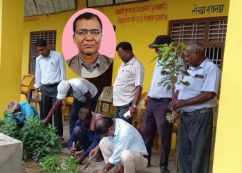 विद्यालय सौन्दर्यीकरणमा प्रधानाध्यापकको पहल