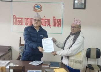 बंगलादेश घटनाको विरोधमा सिराहामा विश्व हिन्दू परिषदद्वारा प्रमुख जिल्ला अधिकारीलाई ज्ञापनपत्र