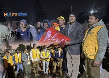 लहान–३का जाडाे प्रभावित पासवान समुदायला लायन्सद्वारा न्यानो सहयोग