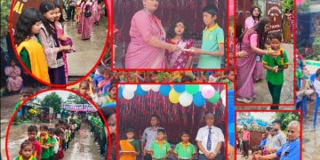 लहानको गोल्डेन फ्युचर एजुकेशनल एकेडेमीद्वारा नयाँ विद्यार्थीलाई भव्य स्वागत