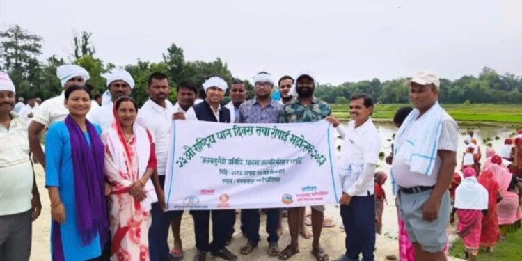 भगवानपुरमा २३औँ राष्ट्रिय धान दिवस तथा रोपाइँ महोत्सव, आधुनिक कृषिमा जोड